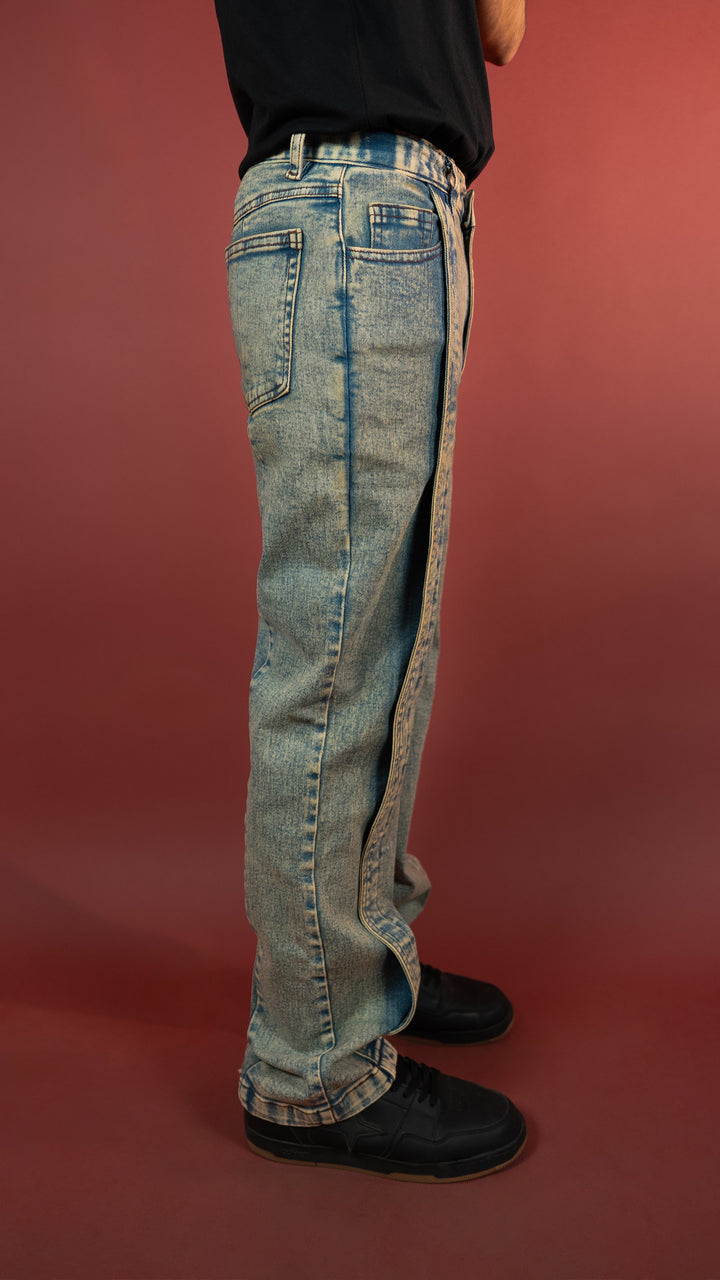 VINTAGE PLEATED DENIM MEN'S JEANS