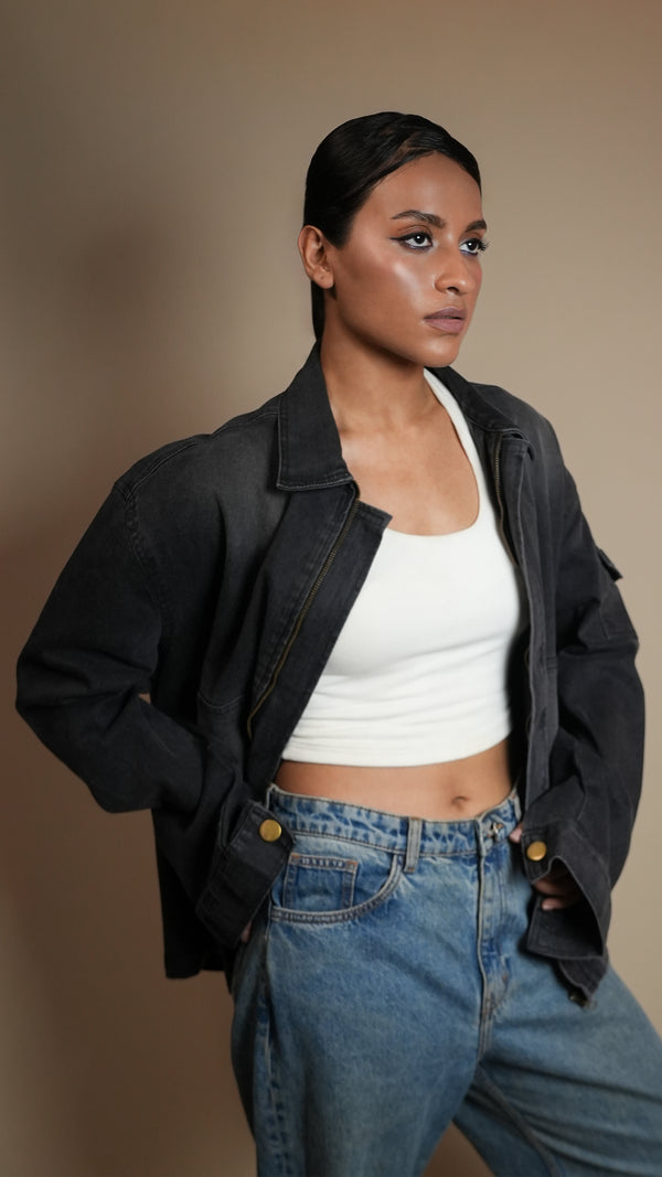BLACK OG DENIM WOMEN'S JACKET