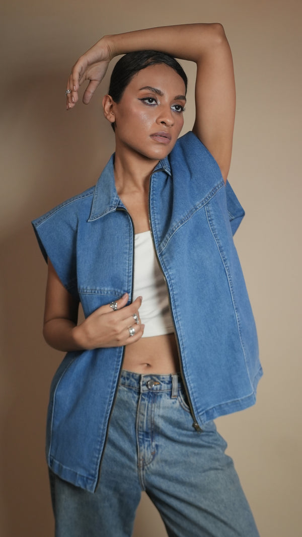 PADDED DENIM WOMEN'S JACKET